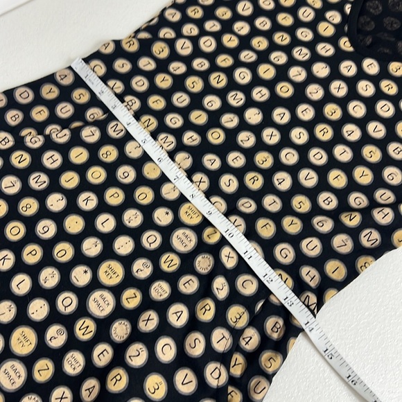 Svaha Sz 4 Dress Typewriter Novelty Print Organic Cotton Pockets Black EUC - Picture 4 of 10
